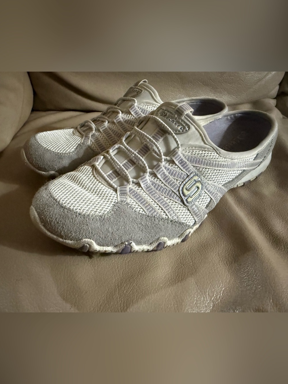Skechers Women's Mesh & Suede Slip-On Sneakers